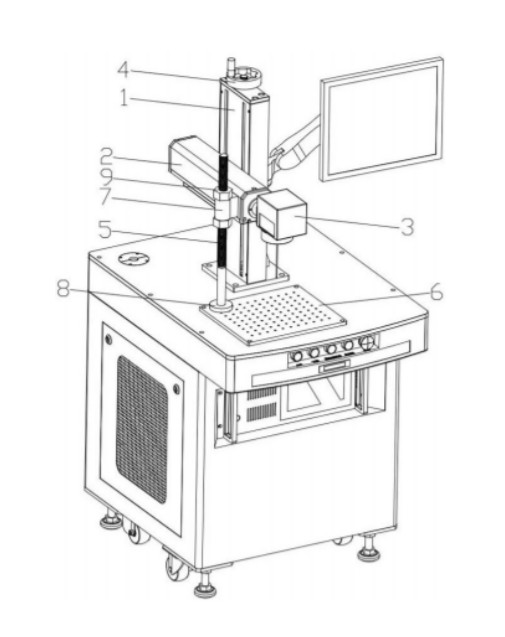 激光打标机的聚焦辅助装置(图1)